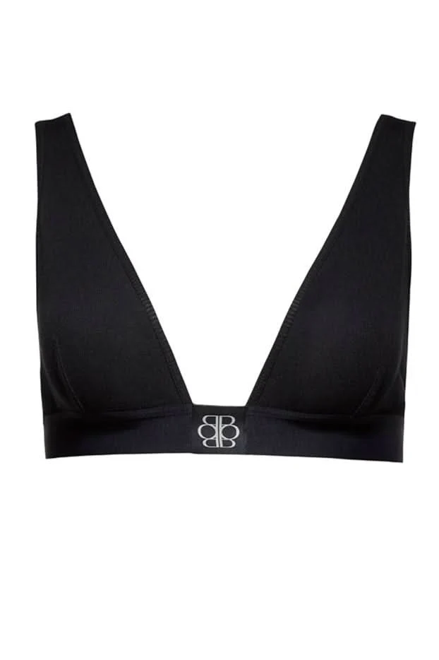 Cotton Rib Plunge Bralette - Image 6