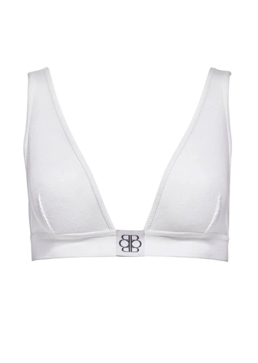 Cotton Rib Plunge Bralette - Image 9