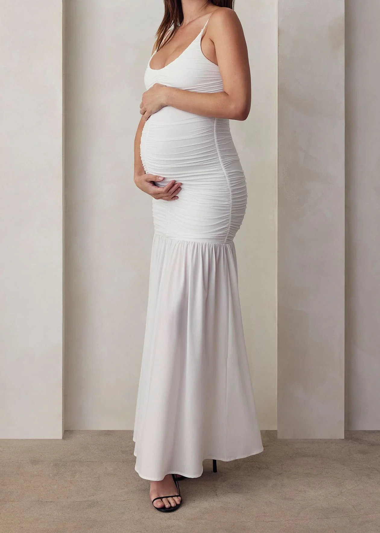Drop Waist Shirred Maxi Dress - Image 3
