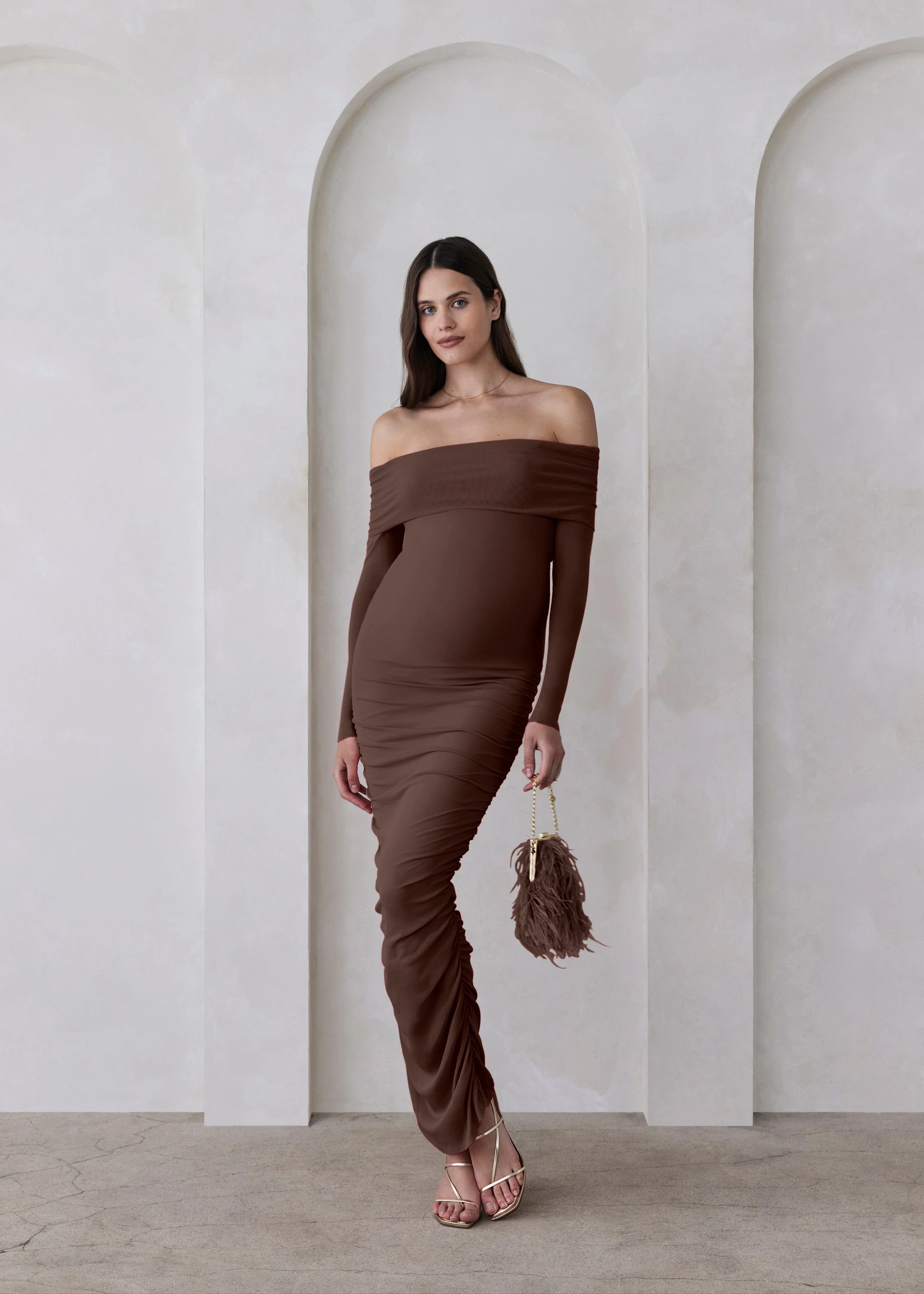 Off The Shoulder Soft Mesh Dress - JASMINE TOOKES X BUMPSUIT - Image 15