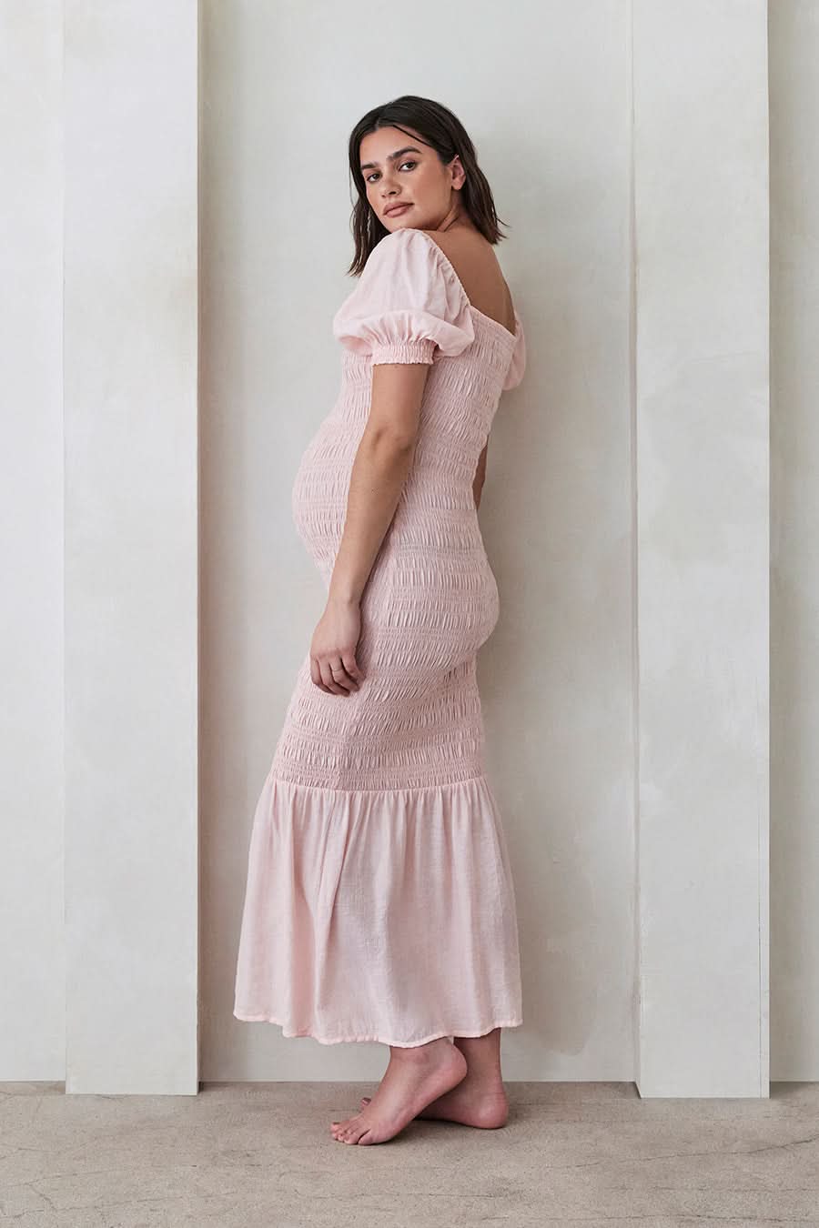 Shirred Puff Sleeve Dress - Image 3