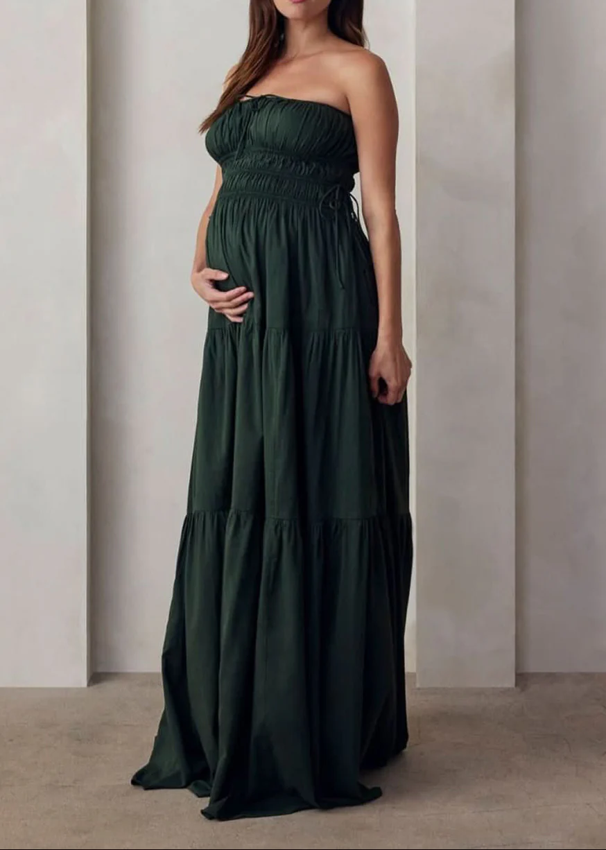 Shirred Strapless Gown - Image 13