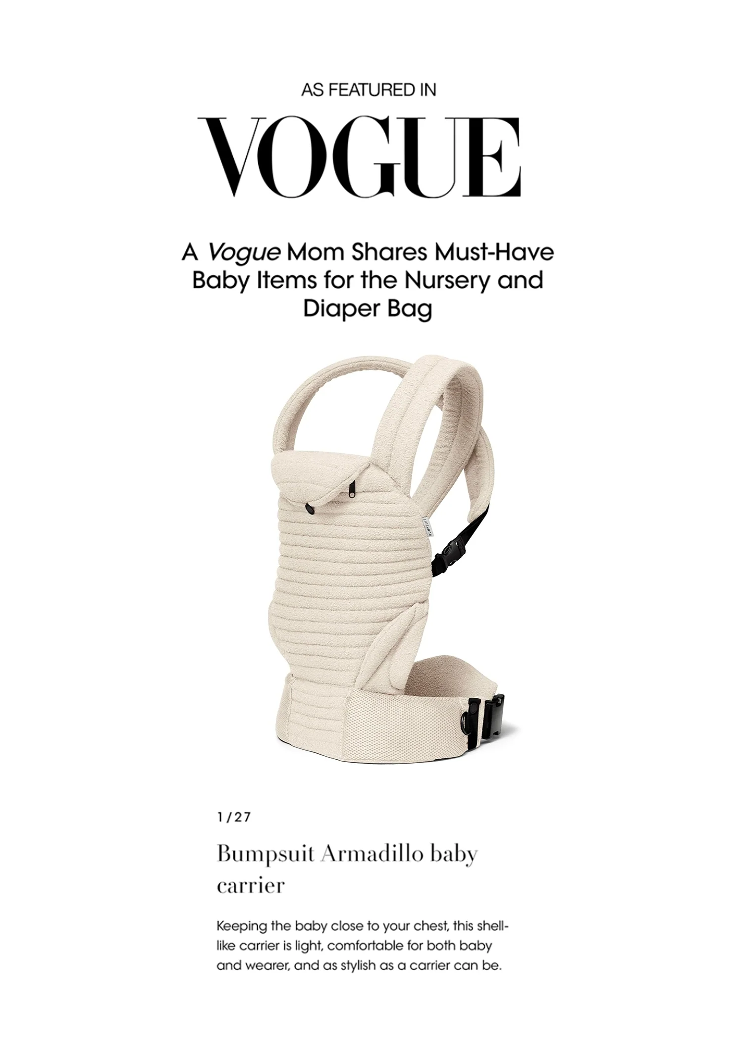 The Armadillo Baby Carrier - Cloud - Image 5