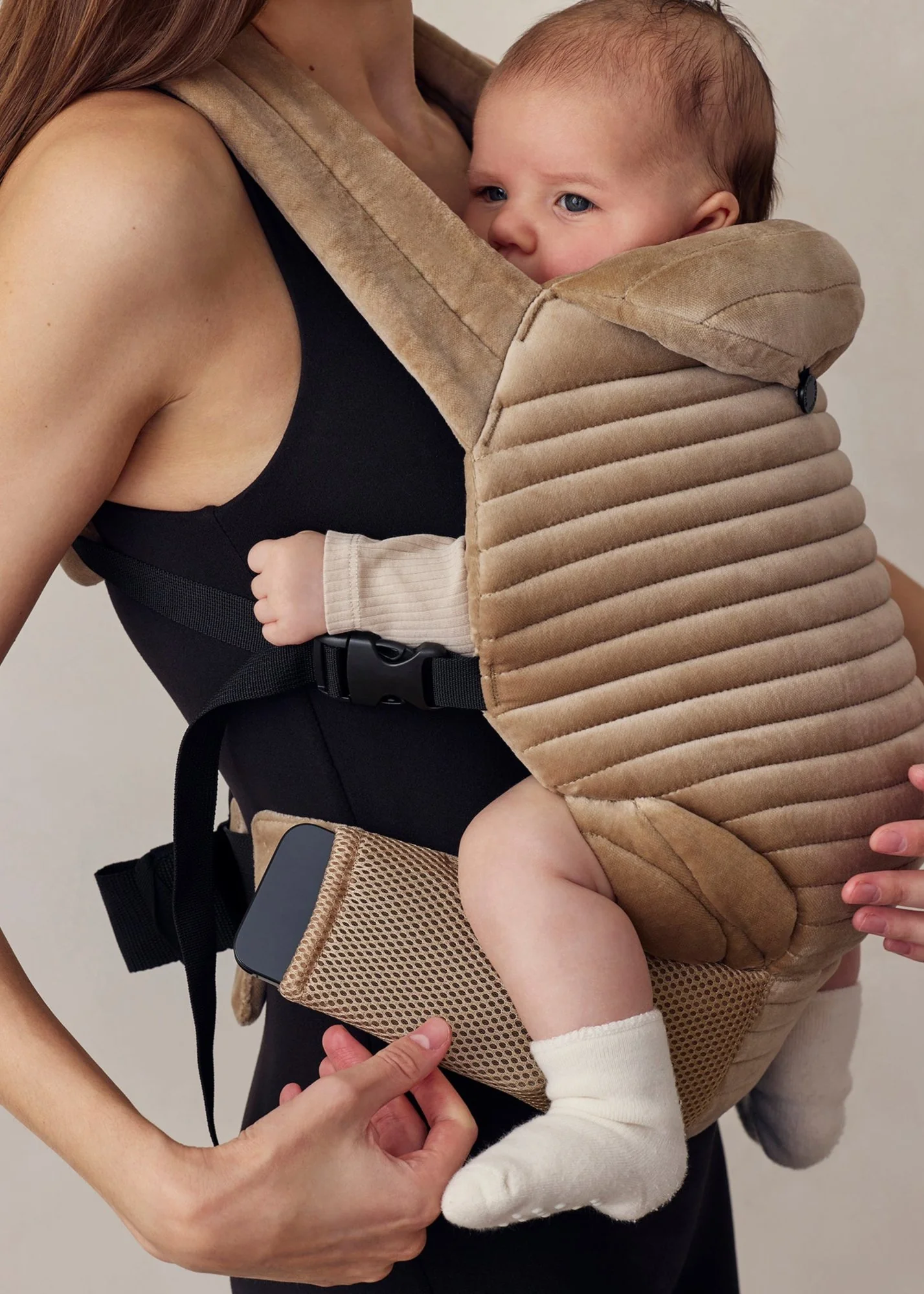 The Armadillo Baby Carrier - Dune Velvet - Image 7