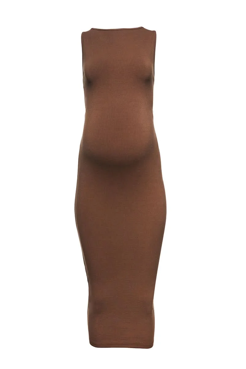 Sculpting Rib Boatneck Midi Dress - Image 9
