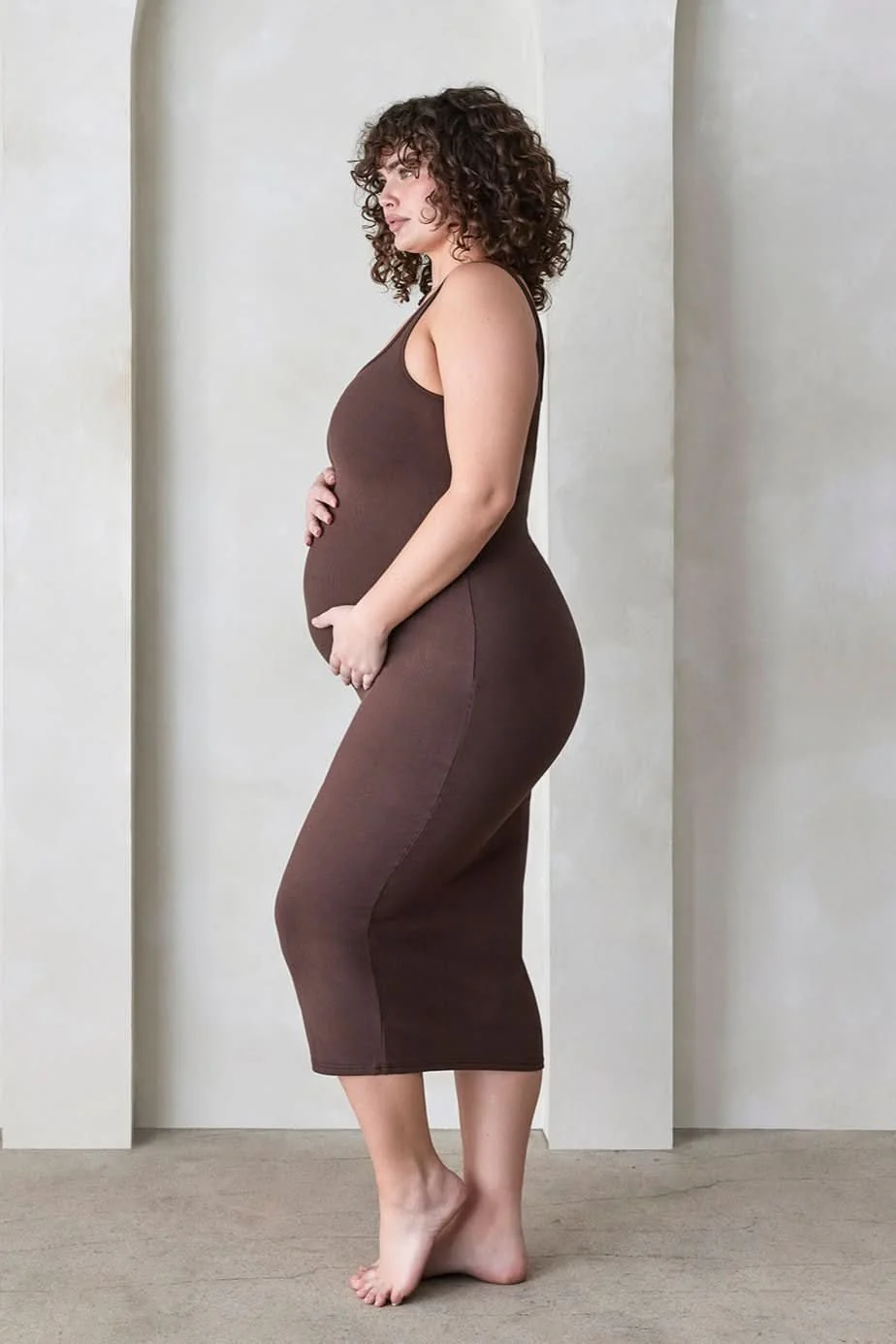 Sculpting Rib Midi Dress - Image 8