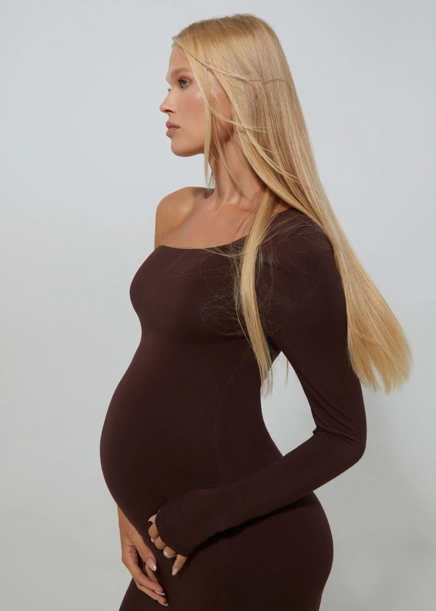 The One Shoulder Evening Maternity Dress - Image 5