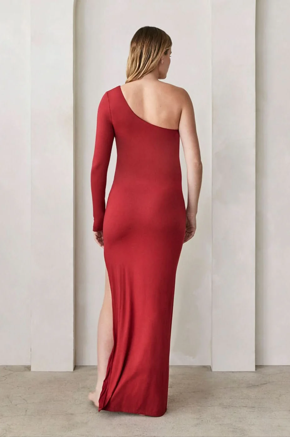 The One Shoulder Evening Maternity Dress