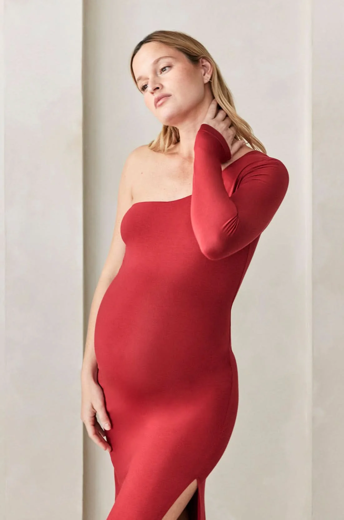 The One Shoulder Evening Maternity Dress - Image 2