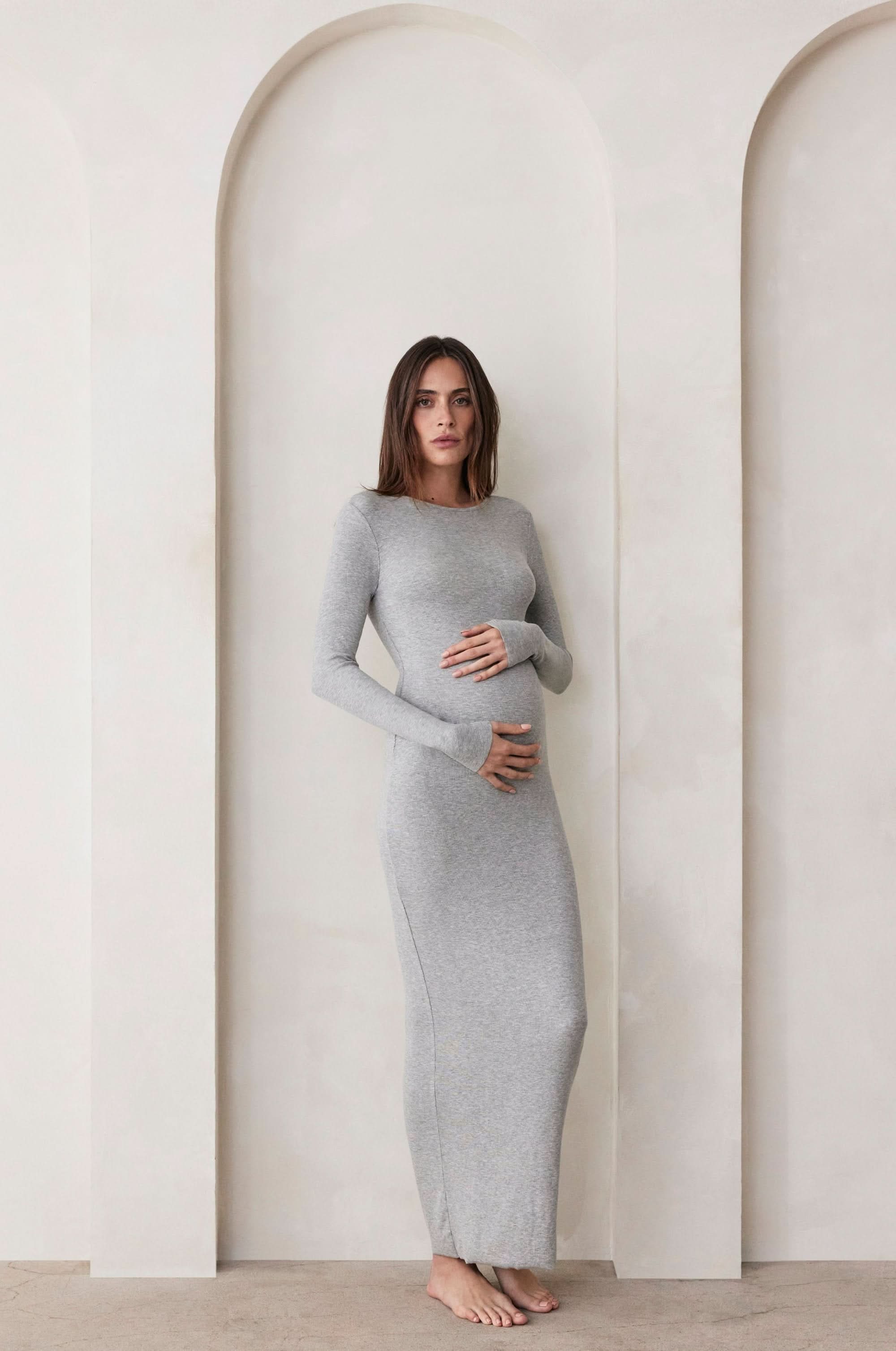 Soft Rib Maxi Long Sleeve Dress - Image 7