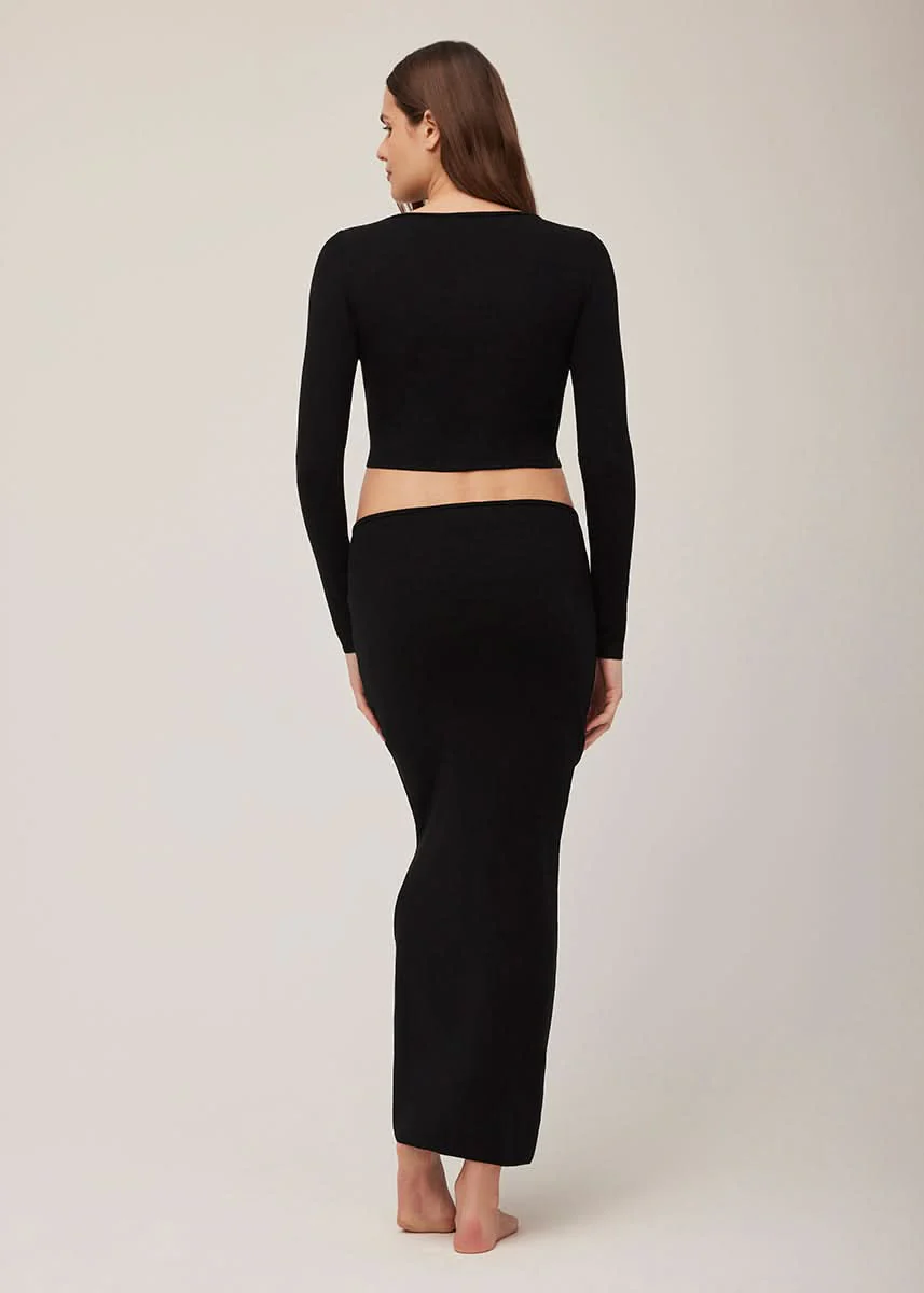 Soft Rib Long Sleeve Top - Image 3